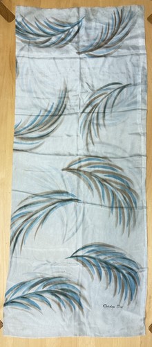 Foulard soie bleu christian - bleu,